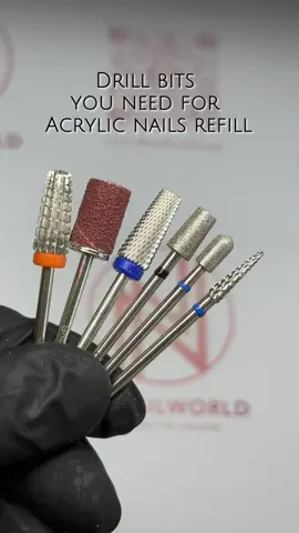 𝐃𝐫𝐢𝐥𝐥 𝐛𝐢𝐭𝐬 𝐲𝐨𝐮 𝐧𝐞𝐞𝐝 𝐟𝐨𝐫 𝐀𝐜𝐫𝐲𝐥𝐢𝐜 𝐧𝐚𝐢𝐥𝐬 𝐫𝐞𝐟𝐢𝐥𝐥 .  #beginnernailtech #nailbit #naildrillbit #acrylicnails #nailrefill #nails #xunghuong #fpy  ✨ 5in1 2XC bit  ✨ Sanding band medium  ✨ Tapered cuticle bit  ✨ Cask bit  ✨ Medium flat top  ✨ Cuticle underneath bit 👉 www.nbnailworld.com  