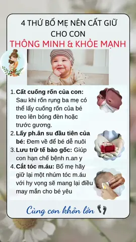 4 thứ bố mẹ nên cất giữ cho con thông minh khỏe mạnh #cungconkhonlon #fypシ #TikTokPromote 