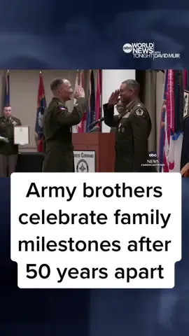 #MarthaRaddatz reports on #Army Major General Robert Edmonson II as he retires after decades in service, sharing the day with the family that for 50 years he didn’t know he had. #WorldNewsTonight #WNT #News #ABCNews #AmericaStrong #Army #Family #Brothers #Reunion #Kentucky #FortKnox 