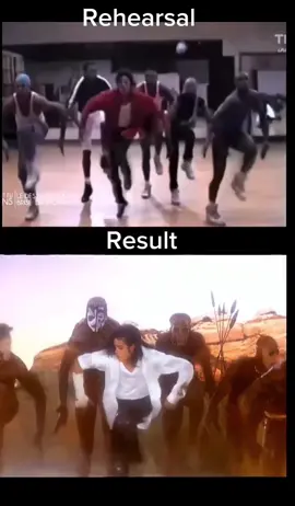 Rehearsal vs result! With ‘Black or white’ 🎶 Its so amazing to see Michael behind the scenes creating what we see on film #michaeljackson #fyp #foryoupage #moonwalker #mj #foryoupageofficiall 