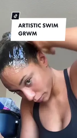 Get ready with artistic swimmer Daniella Ramirez 🤯 #artisticswimming #knox #hair #grwn 🎥: @Team USA 