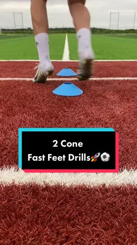 2 Cone Fast Feet Drills🚀⚽️. Try it out💪 #fastfeet #soccerlife #soccerworkout #soccerworld #soccerdrills #footballers #soccerplayers #soccerdrill #speedandagility #twinsparis6 