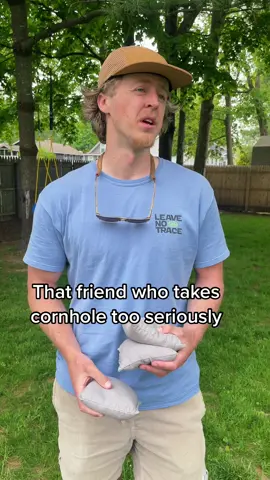 Nothing gets him going more than a fresh patch of grass and some plywood #cornhole #yardgames #friends #fyp 