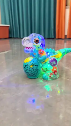 Gear dinosaur toy, with light and music, can turn when encountering obstacles#toy #foryou #kids #fyp #dinosaur #childhood