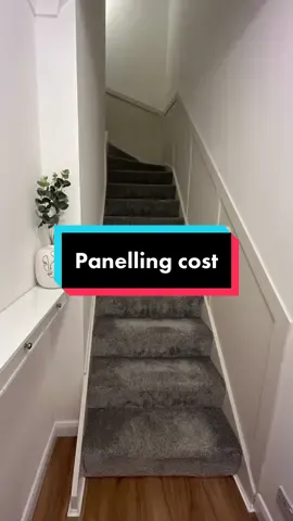 Panelling breakdown costs! #homedecor #stairs #hallway #DIY #fyp #panellingwall #panelling #b&q 