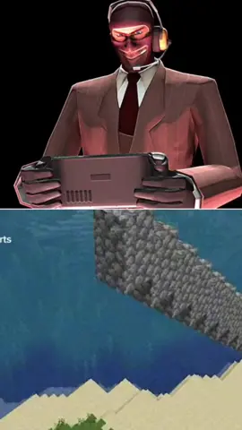 Spy plays minecraft!? And says the black magic word🤨#shitposting #tf2memes #tf2 #spygaming   