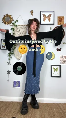 Outfits inspired by the sun and moon 🌞🌛🧡 #outfitideas #fashiontiktok #thrifted #90sfashion #OOTD #fashioninspo #whimsical 