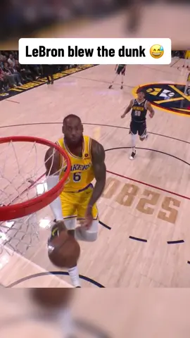Slipped right out of his hands 😅 #nbaplayoffs #lakers #lebron #dunk #fail 