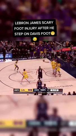 LEBRON JAMES SCARY FOOT INJURY AFTER HE STEP ON DAVIS FOOT😬😓#playoffs #conferencefinals #nbahighlights #NBA 