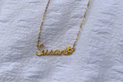 Susan ❤️  Your name is your identity.  make it unforgettable with our custom name necklace.  It's the perfect beautiful gift (even if it's to yourself). Whether for a birthday or anniversary or simply just because, our custom name necklace is a memorable and meaningful piece that will always stand the test of time, in style and quality, Real 18-karat gold plating.  Order Now: https://golldenstore.com/ #jewelry #namenecklace #necklace #goldenstore #goldplated #SmallBusiness