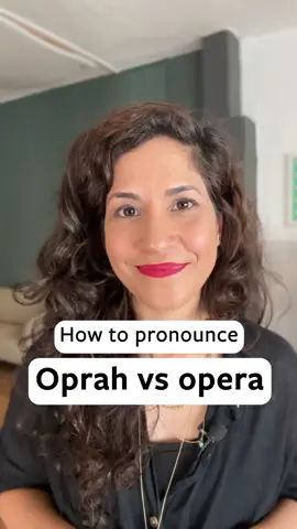 How to pronounce Oprah vs. Opera 🎤🎤 (this is a good one!) What are other confusing pairs? Let me know!