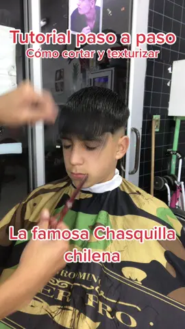 Tutorial cómo cortar las puntas y texturizar el pelo arriba dejando chasquilla @👹🍀🦾  #chile🇨🇱  #g#greñabarbershop✂b#barberb#barberiab#barbershopb#barberias