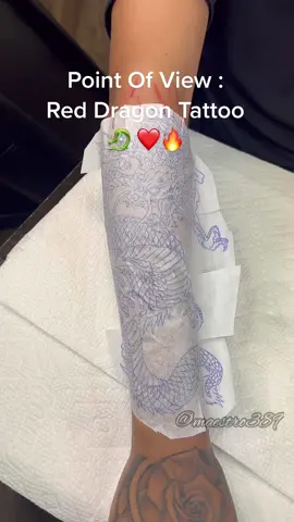 Red Dragon Tattoo 🐉❤️🔥 • • • #tallahassee #tattooartist #tattoos 