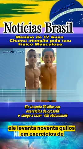 Menino de 12 anos chama atenção pelo seu Físico Musculoso #noticias #jornalismo #noticia #academia #noticiastiktok #project_x_brasil #fy #viral #jornal #noticiasen1minuto #balancogeral #malhacao #menino #crianca 
