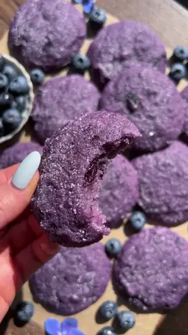 BLUEBERRY COOKIES 🫐✨ They’re soft and chewy, mixed with jammy blueberries and taste like a piece of blueberry pie! #blueberrycookies #blueberry #cookies 