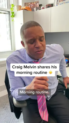 @Craig Melvin has a very early wake up time for his anchor duties at #TODAYShow and #3rdHourTODAY, and he shares how he preps to be the anchor we know and love (it includes a variety of caffeinated beverages and a low maintenance grooming routine!) #MorningRoutine #CraigMelvin