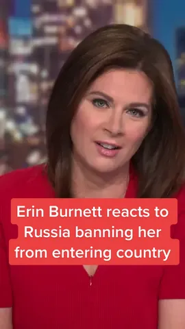 CNN's Erin Burnett reacts to Russia banning her, along with several prominent American figures, from entering the country. #russia #putin #erinburnett 