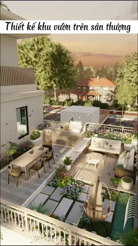 Thiết kế khu vườn nhỏ trên sân thượng để thư giãn #canhquansanvuon #Home#nhadep #design #construction #relax #family #chill #xuhuong 