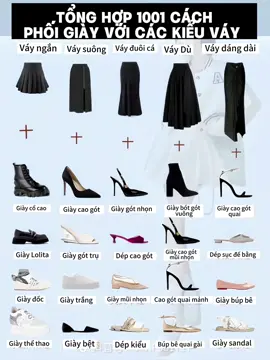TỔNG HỢP 1001 CÁCH PHỐI GIÀY VỚI CÁC KIỂU VÁY #outfit #thoitrangnews #OOTD #basic #fyb #vayxinhmoingay #giayxinh #outfitideas #phoidoxinh #trending 