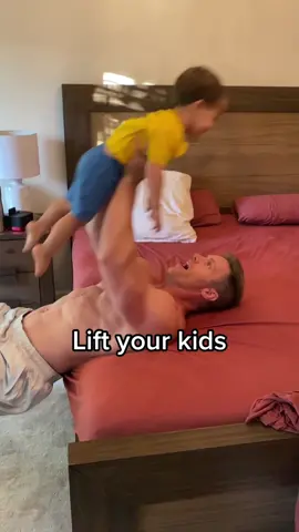 Kids make it harder to get to the gym.  But that doesn't mean you can't get stronger.  Lift your kids. They'll love it. You'll get stronger.  Your wife will love it the most.  #fatherhood #fitfather #fatherandson #fatherdaughter #dadandson #dadanddaughter #fitfam #familyfitness #sarantosfitness 