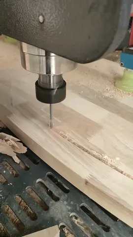CNC band saw, cutting solid wood dining table and chair.