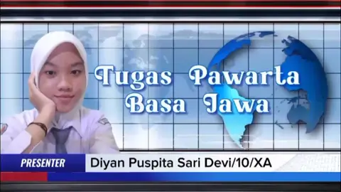 Tugas Video Pawarta Basa Jawa Nama: Diyan Puspita S.D No: 10 Kls: XA #CapCut #tugas #tugassekolah #tugasvideo #tugasberita #tugaspawarta #pawarta #bahasajawa #tugassma #kurikulummerdeka #merdekabelajar #jawatengah #jateng #banyumas #purwokerto #sma #kelas10 #foryou #fypage #fypシ #fyp #xyzbca 