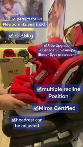 ❤️Reward your baby boss today with a super comfortable car seat. This child safety seat can be 360 degree rotatable with 4 directions Auto-Stop. #MalaysiaMIROScertified #jpjcompliance #SmartGObaby #isofix360carseat 
