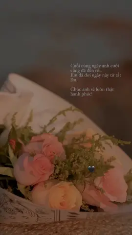 Chúc anh sẽ thật hạnh phúc! 