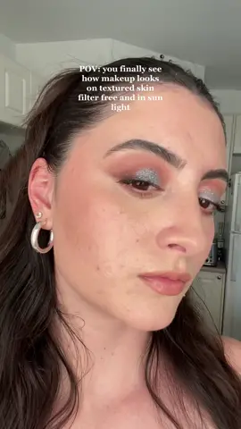 Your daily reminder that makeup is supposed to look like makeup. Social media is deceiving  Follow @LoudTalk to continue breaking down the walls of beauty standards 🥰❤️  #BeautyTok #makeup #makeuphack #acnepositivity #skinpositivity #texturedskin 
