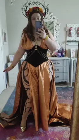 She is done for now. She will get some upgrades in October. I only had three weeks to make this and I was sick two out of three weeks ahahaha.  I really do like this costume. I think it turned out nice.  #cosplay #goddess #bigthighssavelives #hourglassfigure #curvytiktok 