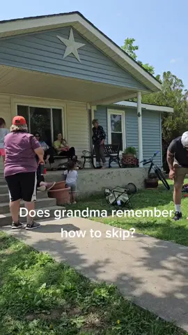 Grandma does NOT remember how to skip! #skipchallenge
