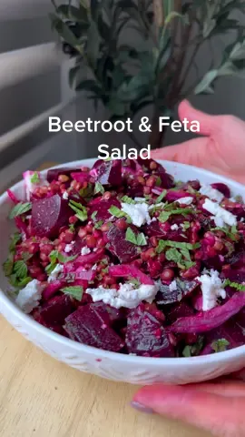 Beetroot & Feta Salad Full recipe linked in my bio! #food #salad  Ingredients ▢ 4 large beets about 4 cups ▢ ¾ cup feta ▢ ¼ cup red onion, sliced ▢ 3 Tbsp mint, chopped ▢ 2 Tbsp basil, chopped ▢ 1 cup cooked lentils Lemon Vinaigrette ▢ ¼ cup lemon ▢ 3 Tbsp olive oil ▢ 1 tsp honey ▢ 2 garlic clove, finely minced ▢ ½ tsp black pepper ▢ ¼ tsp sea salt ▢ 1 tsp mint, chopped