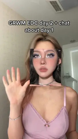 How was your day 1 experience? #edcmakeup #ravemakeup #glittermakeup #edclasvegas   