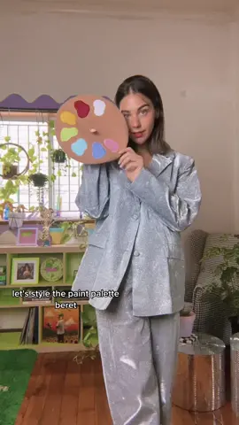A rainbow painter going to a party 🎨✨ . Beret: Paint Palette Beret  Jumpsuit: Gorman  Shirt: Modcloth but over 10 yrs old soz, I warned ya  Belt: literally don't remember  Shoes: Windsor Smith   First suit from asos, featured in another vid . #grwm #getreadywithme #getdressedwithme 