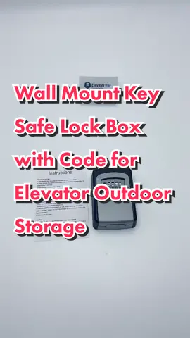 Wall Mount Key Safe Lock Box with Code for Elevator Outdoor Storage #KeySafeLockBox #WallMountRestrictedKeyLockBoxwithPassword #OutdoorStorageKeyLockBox #HouseKeyStorageBox #WaterproofCombinationKeyLockbox #ElevatorKeyLockBox #elevatorparts #fyp
