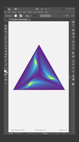 Abstract Triangle Blend in Illustrator #tutorial #graphicdesigner #typographyart #illustrator #illustratortutorial #illustratortutorials 