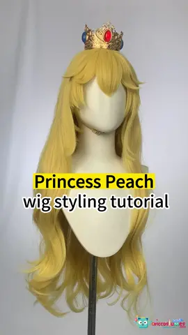 How to style Princess Peach wig #princesspeachcosplay #miccostumes #miccostumestutorial #tutorial #mario 
