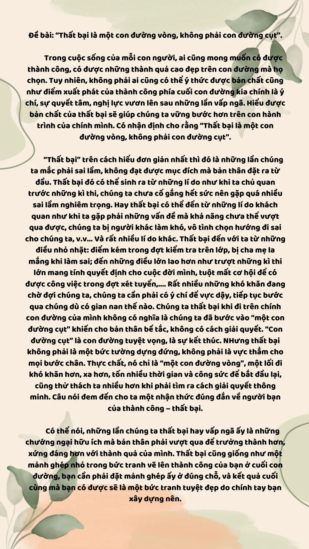 Bài văn nghị luận xã hội đạt giải. nlxh 