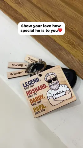 Legend PaPa 😎 #dad #father #FathersDay #fathersdaygift #fyp #personalizedgifts #keychain #trendingcustom 