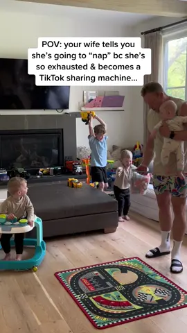 I am “napping” she says...👀 #married #parentlife #twinmom #twindad #parentsoftiktok #parentjokes #fyp #momlife #dadlife #momjokes 