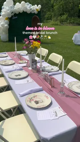 Truly the best day ever! I cant thank my family, friends, & bridal party for all of the love & time that they put into this day! #loveisinbloom #gardenparty #bridalshower #bridalbrunch #spirng #bride #bridetobe #2023bride #engaged #fiance #misstomrs #flowerbar #floralchina #chinaplates #decor #inspo 