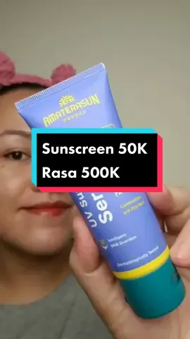 Sunscreen 50K rasa 500K dari @amaterasunofficial  Udah nyoba sunscreen ini kurang lebih seminggu dan sesuka itu 😭 yang ku pilih ini sunscreen serum SPF 50+ PA++ yang suitable for combination to Oily skin. Karena teksturnya yg ringan dan juga cair biasanya aku tingkatkan ukuran pemakaiannya yang biasanya 2 jari atau setara dengan 1,25ml untuk full wajah jadi 2,5ml untuk wajah + leher *Ini takaran aku aja ya guys 👌 Dan sunscreen ini ku pakai daily aja di rumah , biasanya kalo keluar ini ku pakai buat reapply. Untuk performa sunscreennya susah berkata-kata , nyaman banget soalnya 🤧👍 cuss cobain jg deh! #amaterasun  #spfspecialist #sunscreen  #sunprotection #sunscreenviral #fypシ 