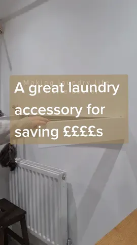 Laundry accessory. Pros of this drying rack - fits lots on, saves ££££s on electricity costs, and  stores flush when not in use. A great Amazon must have. Product:Hot Flow Glide foldable wall mounted clothes rack #laundrytok #laundryhack #laundrymusthaves #amazonmusthaves #utility #interiorinspo 