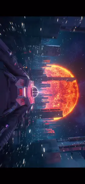Flying through the sunset🚀🌇.             #fy #asmr #city #astronaut #sun 
