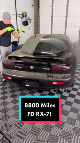 Barn Find FD RX-7 with 8800 Original Miles! #cardetailing #wddetailing #asmr #fyp #satisfying #CleanTok #detailing #trending #oddlysatisfying #pressurewashing #barnfind #satisfyingvideos #foryou 