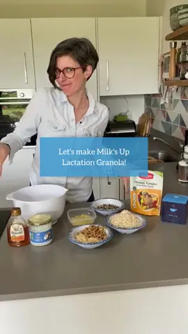 Milk’s Up Lactation Granola 🥣🍼 We’re back with another delicious recipe! This granola is a versatile and speedy breakfast or snack - plus, the porridge oats, apricots, coconut and seeds in our recipe can help to support your milk supply. To read more about the benefits of these ingredients, you can find the full blog post via the link in our bio 🙌 Here’s how to make it:  Ingredients  150g porridge oats 40g melted coconut oil 45g honey (you can use maple syrup or agave if vegan) 2 tbsp ground flax seeds 50g mixed seeds (sesame, pumpkin, sunflower) 50g walnut pieces 40g flaked almonds 50g shredded unsweetened coconut flakes 1 eating apple pureed* A few dried soft apricots, milk or yoghurt to serve  Method 1. Preheat your oven to 160 degrees 2. Melt your coconut oil and honey together in a small saucepan 3. Put all of your granola ingredients in to a large bowl and mix until all of the ingredients are coated in the honey and coconut oil 4. Spread out on to a large baking tray 5. Bake for 35 mins, turning the mixture every 5 minutes to ensure it is evenly browned 6. Leave to cool, (it will crisp up whilst cooling) and store in an airtight container for up to 3 weeks 7. When ready to eat, add a few chopped apricots, and either milk or your favourite yoghurt  *Notes - to puree the apple, simply peel and chop the apple, then add to a small saucepan or microwave safe bowl and simmer until soft. Drain off excess water and mash with the back of a fork. #hotteamama #recipes #recipereels #recipereel #granolarecipe #breakfastrecipes #quickbreakfast #granola #breastfeeding #lactationsupport #breastfeedingsupport #milksupply #reels #igreel #breastfed #breastfeed