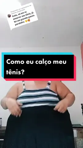 Respondendo a @simone_claudino34 Como eu calço meu tênis? #realidade #obesidade #superacao #viral #happy #fyp 
