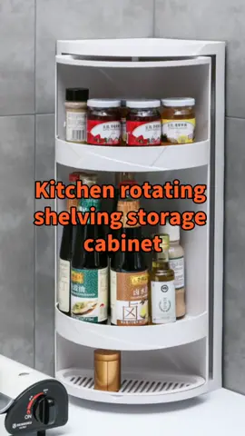 #fpy #foryou #cleanhome #熱門話題 #storagebox Kitchen 90-degree triangular rotating shelf, neat and does not take up space