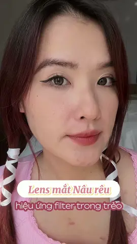 Màu len nâu rêu trong trẻo như filter, siêu tự nhiên cho mấy bà dùng đi chơi hoặc hằng ngày🫶✨✨✨ #lensfilter #lensmaunau #reviewlamdep #xuhuong #lamdep #lens @KÍNH ÁP TRÒNG VIVIMOON 