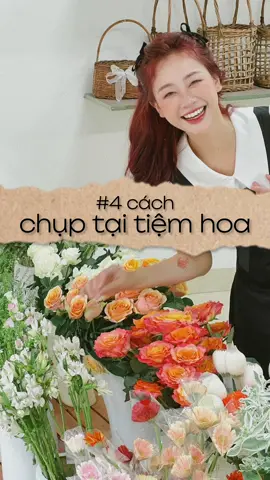 Chụp ảnh xinh ở tiệm hoa 🌷✨📸 #chupanhcunglechi #posingwithflowers #taodangchuphinh #tutorial #LearnOnTikTok #posingtips #chupanhhoa #cachchinhanh 
